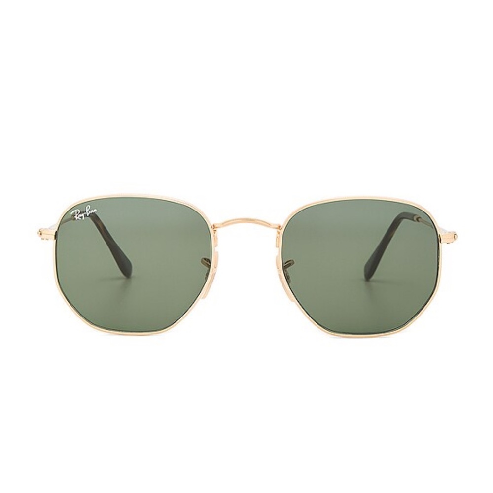 Ray-Ban HEXAGONAL FLAT IN GOLD & GREEN CLASSIC